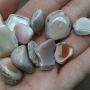 Shop Agate Stones & Crystals! Pink Botswana Agate 1/2 inch + Tumbled Stone T119 | Natural genuine stones & crystals in various shapes & sizes. Buy raw cut, tumbled, or polished gemstones for making jewelry or crystal healing energy vibration raising reiki stones. #crystals #gemstones #crystalhealing #crystalsandgemstones #energyhealing #affiliate #ad
