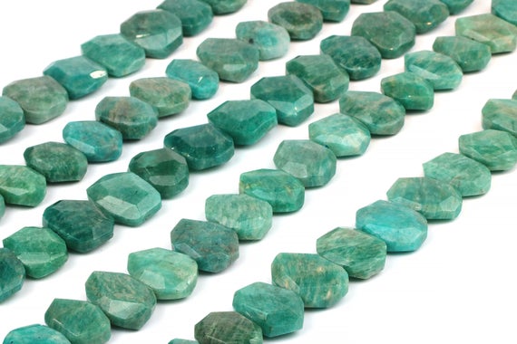 Natural Russia Amazonite Beads,nugget Beads,gemstone Beads,center Drilled Beads,faceted Beads.semiprecious Beads Sale - 16" Strand