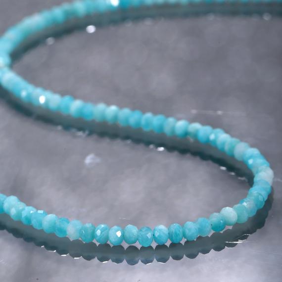 Amazonite Necklace Natural Amazonite Necklace Everyday Necklace Dainty Gemstone Necklace Delicate Bead Necklace Gift For Her Choker Necklace