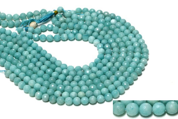 Amazonite Round Beads,natural Beads,gemstone Beads,semiprecious Beads,amazonite Beads,beaded Necklace,knotted Necklaces - 16" Strand