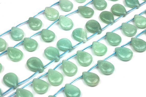 Amazonite Drop Beads,teardrop Beads,top Drill Beads,gemstone Beads,flat Tear Drop Beads,sky Blue Beads,semiprecious Beads - Full Strand 16"