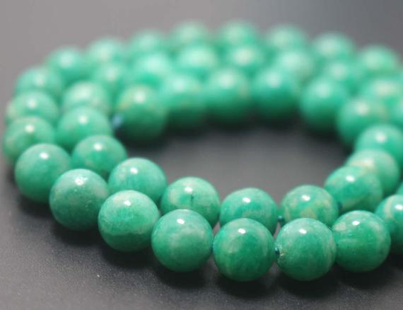 Natural Amazonite Smooth Round Beads,6mm/8mm/10mm/12mm Gemstone Beads Supply,15 Inches One Starand