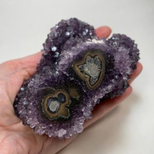 Shop Raw & Rough Amethyst Stones! AMETHYST STALACTITE Eyes – Large Amethyst Crystal – Raw Amethyst Cluster – Collectible – Meditation Crystal – Display – From Uruguay 1.3lb | Natural genuine stones & crystals in various shapes & sizes. Buy raw cut, tumbled, or polished gemstones for making jewelry or crystal healing energy vibration raising reiki stones. #crystals #gemstones #crystalhealing #crystalsandgemstones #energyhealing #affiliate #ad
