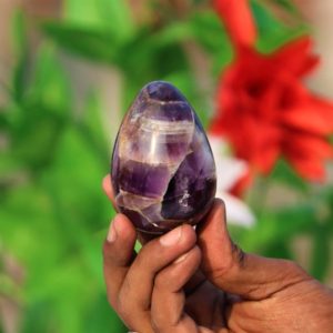 Small 50MM Natural Blue Amethyst Stone A+ Quality Metaphysical Meditation Healing Power Reiki Egg | Natural genuine stones & crystals in various shapes & sizes. Buy raw cut, tumbled, or polished gemstones for making jewelry or crystal healing energy vibration raising reiki stones. #crystals #gemstones #crystalhealing #crystalsandgemstones #energyhealing #affiliate #ad