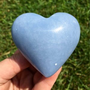Shop Gemstone Hearts! Angelite Heart Stone (Anhydrite) from Peru – Angelite stone heart – Angelite crystal heart – Anhydrite heart crystal – Anhydrite stone | Natural genuine stones & crystals in various shapes & sizes. Buy raw cut, tumbled, or polished gemstones for making jewelry or crystal healing energy vibration raising reiki stones. #crystals #gemstones #crystalhealing #crystalsandgemstones #energyhealing #affiliate #ad