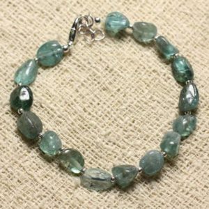 Shop Apatite Bracelets! Bracelet 925 sterling silver and gemstone – Apatite Nuggets 6-10mm | Natural genuine Apatite bracelets. Buy crystal jewelry, handmade handcrafted artisan jewelry for women.  Unique handmade gift ideas. #jewelry #beadedbracelets #beadedjewelry #gift #shopping #handmadejewelry #fashion #style #product #bracelets #affiliate #ad