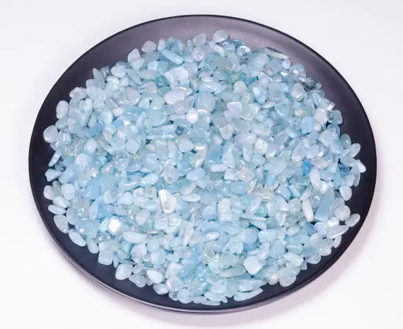 Bulk Aquamarine Gravels-polished-chips-skyblue Crystals-energy Gemstone-jewelry Making-necklace