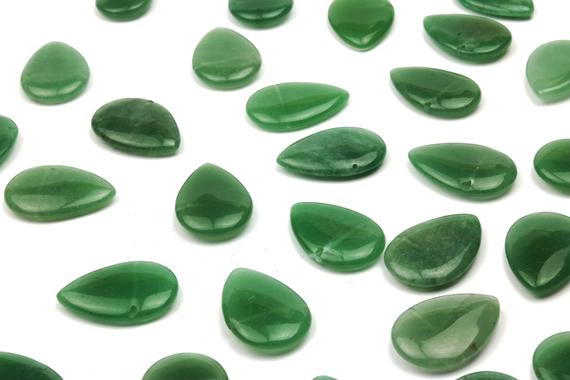 Clearance Sale - Drop Beads,aventurine Beads,green Beads,teardrop Beads,wholesale Beads,smooth Flat Drops,diy Beads,jewelry Making Supplies