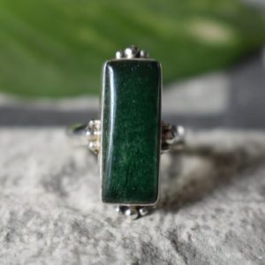 Shop Aventurine Rings! 925 silver natural green aventurine ring-green gemstone ring-aventurine ring-green aventurine ring-design ring | Natural genuine Aventurine rings, simple unique handcrafted gemstone rings. #rings #jewelry #shopping #gift #handmade #fashion #style #affiliate #ad