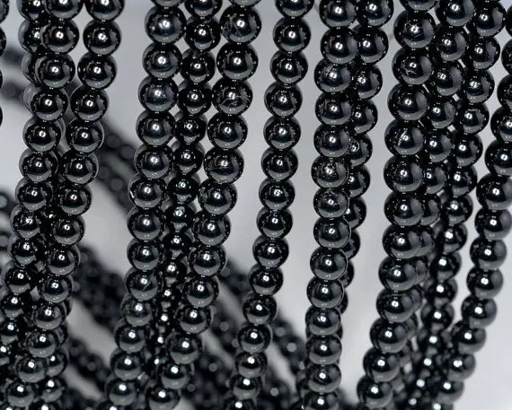 6mm Black Tourmaline Gemstone Grade Aaa Round Loose Beads 15 Inch Full Strand (90186326-729)