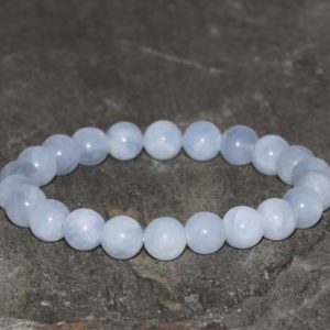 Shop Blue Calcite Jewelry! Blue Calcite Bracelet, 8mm Natural Blue Gemstone Bracelet, Grade AA Beads, Handmade Gemstone Jewelry, Gemstone Bracelet, Unisex Bracelet | Natural genuine Blue Calcite jewelry. Buy crystal jewelry, handmade handcrafted artisan jewelry for women.  Unique handmade gift ideas. #jewelry #beadedjewelry #beadedjewelry #gift #shopping #handmadejewelry #fashion #style #product #jewelry #affiliate #ad