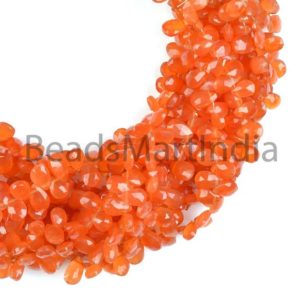 Shop Carnelian Faceted Beads! Carnelian Faceted Side Drill Pears Shape Beads, 4X6-6X9MM Carnelian Pears Beads, Faceted Orange Carnelian Beads, Pears Shape Carnelian Beads | Natural genuine faceted Carnelian beads for beading and jewelry making.  #jewelry #beads #beadedjewelry #diyjewelry #jewelrymaking #beadstore #beading #affiliate #ad