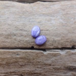 Shop Charoite Cabochons! Pair Charoite small cabochons 8x5mm, Natural Purple Charoite Gemstone, Natural gemstone cabochon | Natural genuine stones & crystals in various shapes & sizes. Buy raw cut, tumbled, or polished gemstones for making jewelry or crystal healing energy vibration raising reiki stones. #crystals #gemstones #crystalhealing #crystalsandgemstones #energyhealing #affiliate #ad