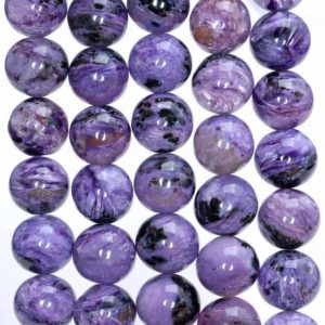 Shop Charoite Beads! 12mm Genuine Charoite Gemstone Grade AA Purple Round Loose Beads 7.5 inch Half Strand (80004769-460) | Natural genuine beads Charoite beads for beading and jewelry making.  #jewelry #beads #beadedjewelry #diyjewelry #jewelrymaking #beadstore #beading #affiliate #ad