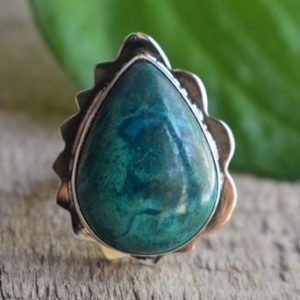 Shop Chrysocolla Jewelry! 925 silver chrysocolla ring,chrysocolla ring,natural chrysocolla ring,natural chrysocolla ring | Natural genuine Chrysocolla jewelry. Buy crystal jewelry, handmade handcrafted artisan jewelry for women.  Unique handmade gift ideas. #jewelry #beadedjewelry #beadedjewelry #gift #shopping #handmadejewelry #fashion #style #product #jewelry #affiliate #ad
