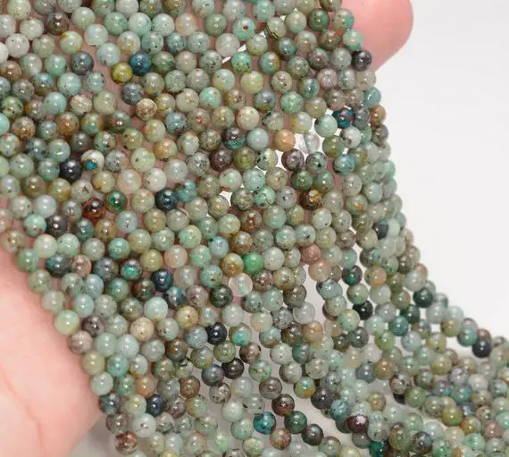 4mm Genuine Shattuckite Chrysocolla Gemstone Grade A Round Beads 15 Inch Full Strand Bulk Lot 1,2,6,12 And 50(80009927-a189)