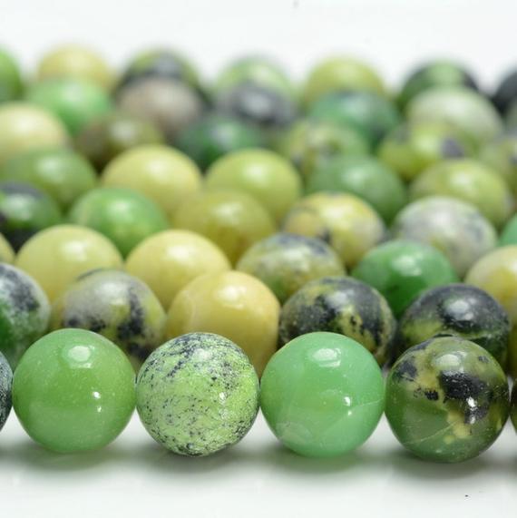 6mm Genuine Natural Chrysoprase Gemstone Green Round Loose Beads 15 Inch Full Strand (80006980-a233)
