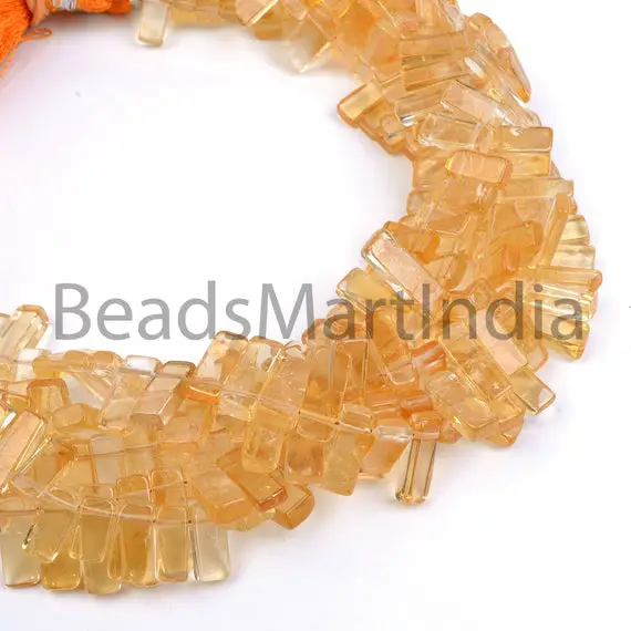 3x8-4x10 Mm Citrine Plain Stick Shape Gemstone Beads, Citrine Fancy Shape Beads, Citrine Smooth Beads, Citrine Plain Beads, Citrine Fancy