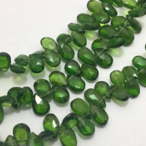 Shop Diopside Faceted Beads! 6 – 7 mm Chrome Diopside Faceted Pears Gemstone Beads Strand Sale / Semi Precious Beads / Chrome Diopside Beads / Faceted Beads Wholesale | Natural genuine faceted Diopside beads for beading and jewelry making.  #jewelry #beads #beadedjewelry #diyjewelry #jewelrymaking #beadstore #beading #affiliate #ad