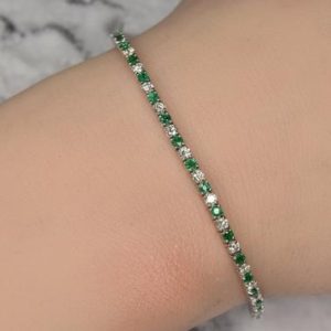 Shop Emerald Bracelets! Luxury Emerald and Diamond Bracelet in 14kt gold | Fine Jewelry | Free Shipping | May Birthstone | Natural genuine Emerald bracelets. Buy crystal jewelry, handmade handcrafted artisan jewelry for women.  Unique handmade gift ideas. #jewelry #beadedbracelets #beadedjewelry #gift #shopping #handmadejewelry #fashion #style #product #bracelets #affiliate #ad
