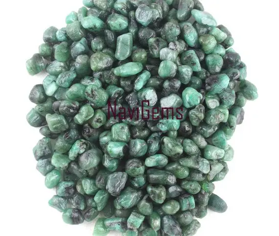 Best Quality 50 Piece Natural Emerald Rough,gemstone Rough ,6-8 Mm Approx,emerald Making Jewelry,undrilled,natural Raw,wholesale Price