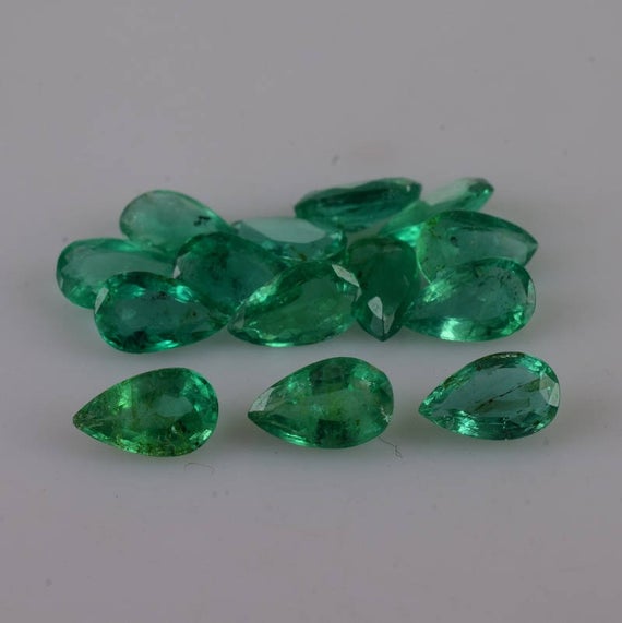 5x3x1.8 Mm Natural Emerald Faceted Cut Pear Aaa Grade Loose Gemstone - 100% Natural Brazilian Emerald Gemstone - Emerald Jewelry -emgrn-1536