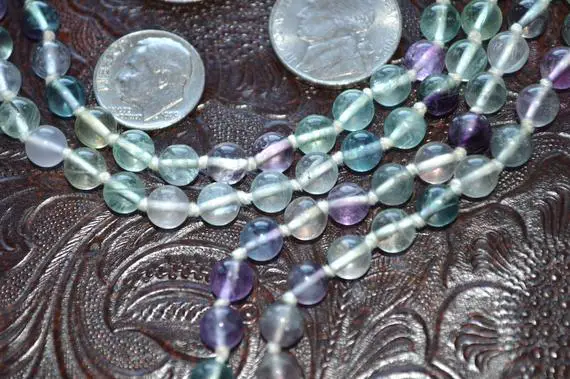 Rainbow Fluorite Mala Necklace - 108 Tassel Necklace, Mediation Jewelry, Prayer Beads