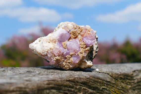 Lavender Purple Fluorite And Smithsonite Mineral Specimen