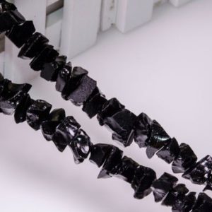 Shop Rainbow Obsidian Beads! Full Strand Black Obsidian Raw Rough Natural Stone Center Drilled  Crystal Healing Stone Points/Beads for Jewelry Making Luck Gift | Natural genuine chip Rainbow Obsidian beads for beading and jewelry making.  #jewelry #beads #beadedjewelry #diyjewelry #jewelrymaking #beadstore #beading #affiliate #ad