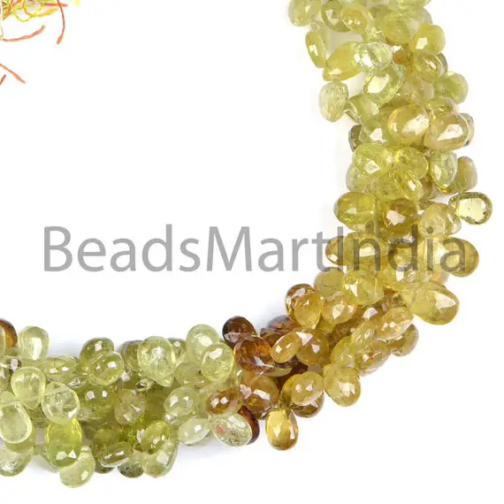 5x7-6x9 Mm Grossular Garnet Faceted Pears Shape Beads, Grossular Garnet Beads,faceted Garnet Shaded Beads, Pear Shape Grossular Garnet Beads