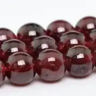 Genuine Natural Garnet Gemstone Beads 8MM Wine Red Round AA Quality Loose  Beads 100617 