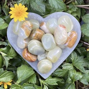 Green Calcite Tumbled Stone: "mind Stone" Crystal