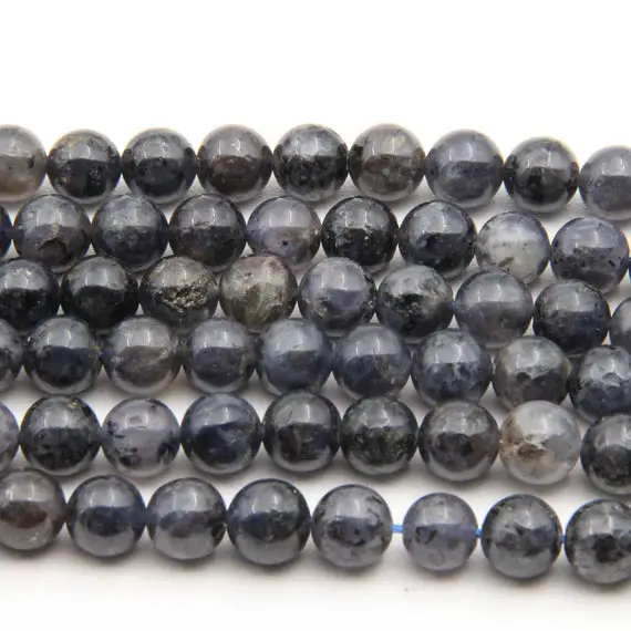 Natural Iolite Round Beads,6mm 8mm 10mm Gemstone Beads,iolite Loose Beads,semi Precious Stone Round Beads,gemstone Jewelry Round Beads.