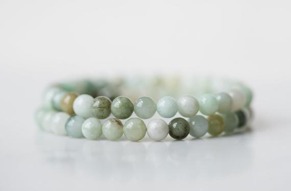 Burmese Jade 6mm | Women's Jade Bracelet | 6mm Burmese Jade | Beaded Bracelet Women's Genuine Stone Bracelet | Jade Jewelry | Jade 6mm #0115