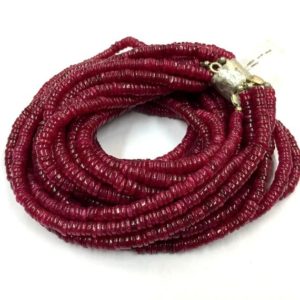 Shop Jade Rondelle Beads! Natural Smooth Red Jade Tyre Shape Beads 5.5mm Gemstone Beads 18" Strand Superb Quality | Natural genuine rondelle Jade beads for beading and jewelry making.  #jewelry #beads #beadedjewelry #diyjewelry #jewelrymaking #beadstore #beading #affiliate #ad