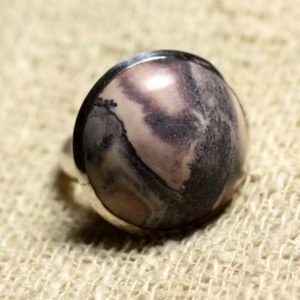 Shop Jasper Rings! Ring 925 sterling silver and stone – Jasper porcelain round 20mm adjustable | Natural genuine Jasper rings, simple unique handcrafted gemstone rings. #rings #jewelry #shopping #gift #handmade #fashion #style #affiliate #ad