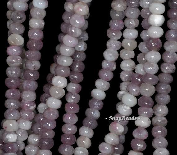 8x4mm Lavender Jasper Gemstone Purple Rondelle 8x4mm Loose Beads 16 Inch Full Strand (90188850-85)