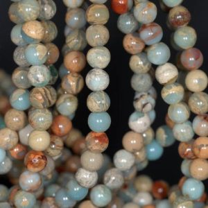 Shop Jasper Beads! 6mm Snake skin Imperial Jasper Gemstone Blue Round Loose Beads 15.5 inch Full Strand (90184412-357) | Natural genuine beads Jasper beads for beading and jewelry making.  #jewelry #beads #beadedjewelry #diyjewelry #jewelrymaking #beadstore #beading #affiliate #ad