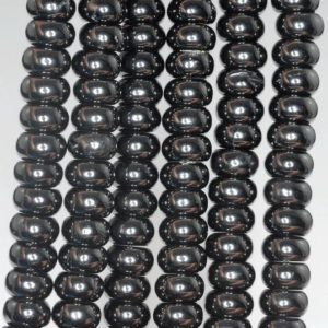 6×3-6x4mm Black Jet Gemstone Rondelle Loose Beads 16 inch Full Strand (90186889-824) | Natural genuine rondelle Jet beads for beading and jewelry making.  #jewelry #beads #beadedjewelry #diyjewelry #jewelrymaking #beadstore #beading #affiliate #ad