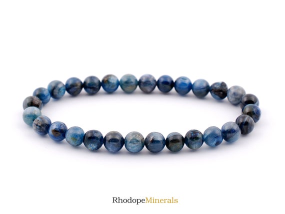 Blue Kyanite Bracelet, Blue Kyanite Bracelet 6 Mm Beads, Kyanite, Bracelets, Metaphysical Crystals, Gifts, Crystals, Gemstones, Gems, Zodiac