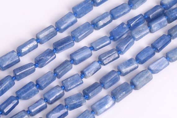 Genuine Natural Light Color Kyanite Loose Beads South Africa Grade Aaa Faceted Nugget Rectangle Tube Shape 6-9mm