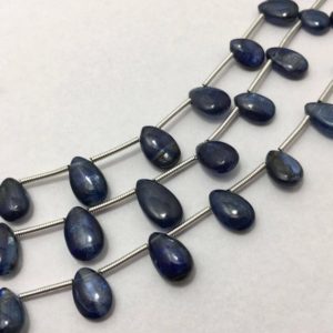 Shop Kyanite Bead Shapes! 5 – 10 mm Kyanite Plain smooth Briolette Pears (15 Pieces) Gemstone Beads Strand Sale / Kyanite Beads / Briolettes / Semi Precious Beads | Natural genuine other-shape Kyanite beads for beading and jewelry making.  #jewelry #beads #beadedjewelry #diyjewelry #jewelrymaking #beadstore #beading #affiliate #ad