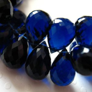 Sale..  BLUE QUARTZ  Briolettes Teardrops Drop, 2 4 10 pcs, 12-13 mm, Kyanite Sapphite Blue, September birthstone, bridal bride hydqtz78 bsc | Natural genuine other-shape Gemstone beads for beading and jewelry making.  #jewelry #beads #beadedjewelry #diyjewelry #jewelrymaking #beadstore #beading #affiliate #ad