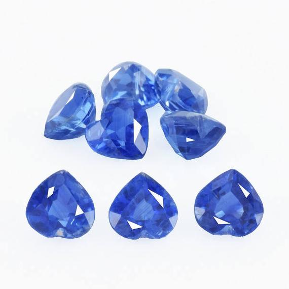 5x5x3.1 Mm Natural Blue Kyanite Faceted Heart Aaa Grade Loose Gemstone - 100% Natural Blue Kyanite Gemstone - 5mm Blue Kyanite - Kyblu-1027