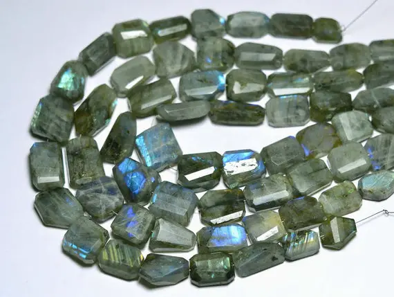 11.5 Inches Strand Natural Labradorite Nuggets Beads 9mm - 20mm Center Drilled Fire Labradorite Stone Faceted Gemstone Beads No3463