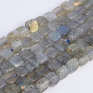 Genuine Natural Gray Labradorite Loose Beads Square Shape 6x6mm | Natural genuine other-shape Labradorite beads for beading and jewelry making.  #jewelry #beads #beadedjewelry #diyjewelry #jewelrymaking #beadstore #beading #affiliate #ad