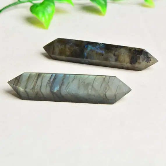 Labradorite Double Terminated Crystal Point Wand