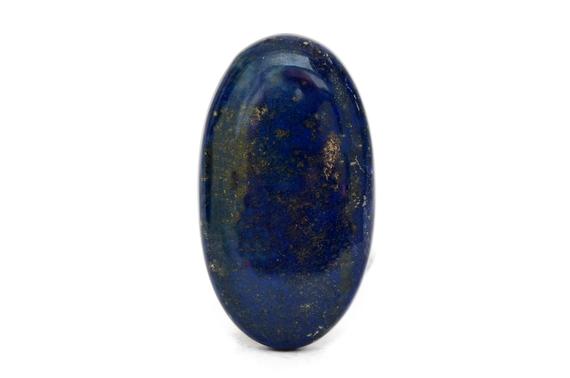 Lapis Lazuli Oval Cabochon (37mm X 21mm X 5mm) - Royal Blue Gemstone - Natural Loose Crystal