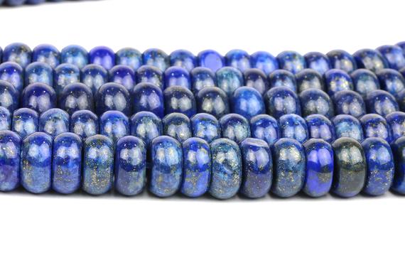 Large Lapis Lazuli Beads,large Rondelle Beads,gemstone Beads,loose Beads,semiprecious Beads,september Beads,wheel Beads - Aa Quality