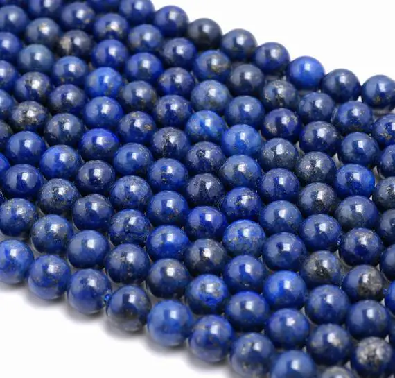 6mm Lapis Lazuli Gemstone Grade A Dark Blue Round 6mm Loose Beads 15.5 Inch Full Strand (90113020-126a)